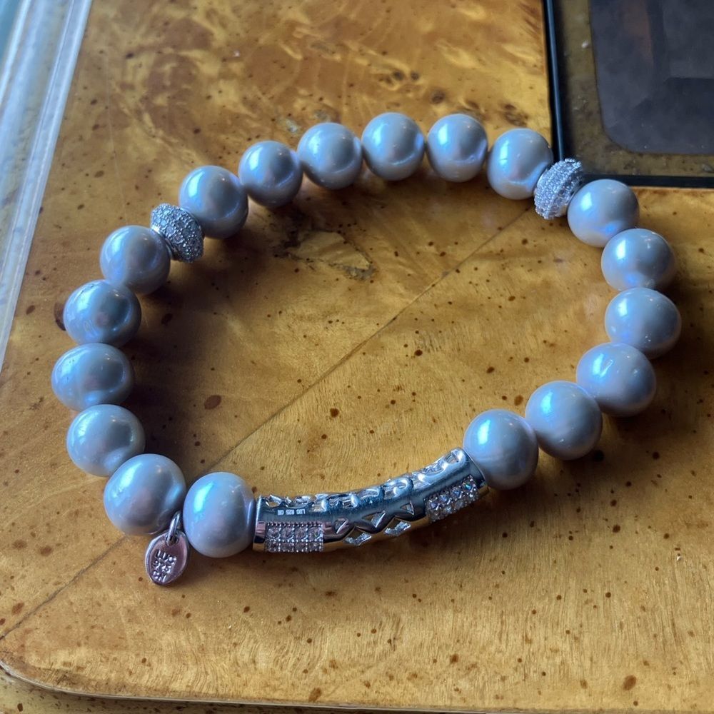Silver Cultured Freshwater Pearl Sterling Silver Bracelet